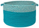 Colonial Mills Basket Houndstooth Dipped Basket Turquoise Round