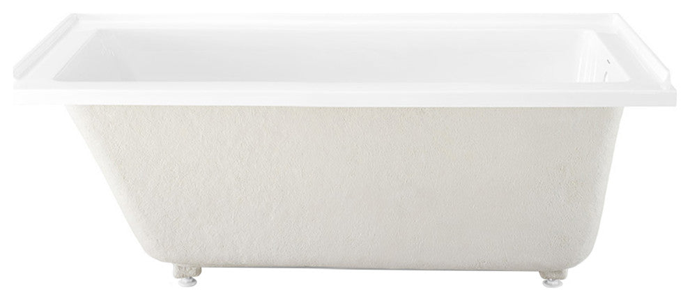 Voltaire Acrylic Bathtub with Integral Tile Flange, 66" x 32", Right Hand Drain