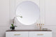 Gwen Round Mirror, 36", Clear