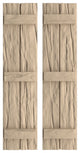 Rustic 2 Board Joined B-N-B Faux Wood Shutters, Riverwood, 11x66"