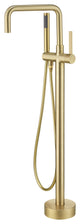 Single Handle Floor Mounted Tub Filler with Handshower