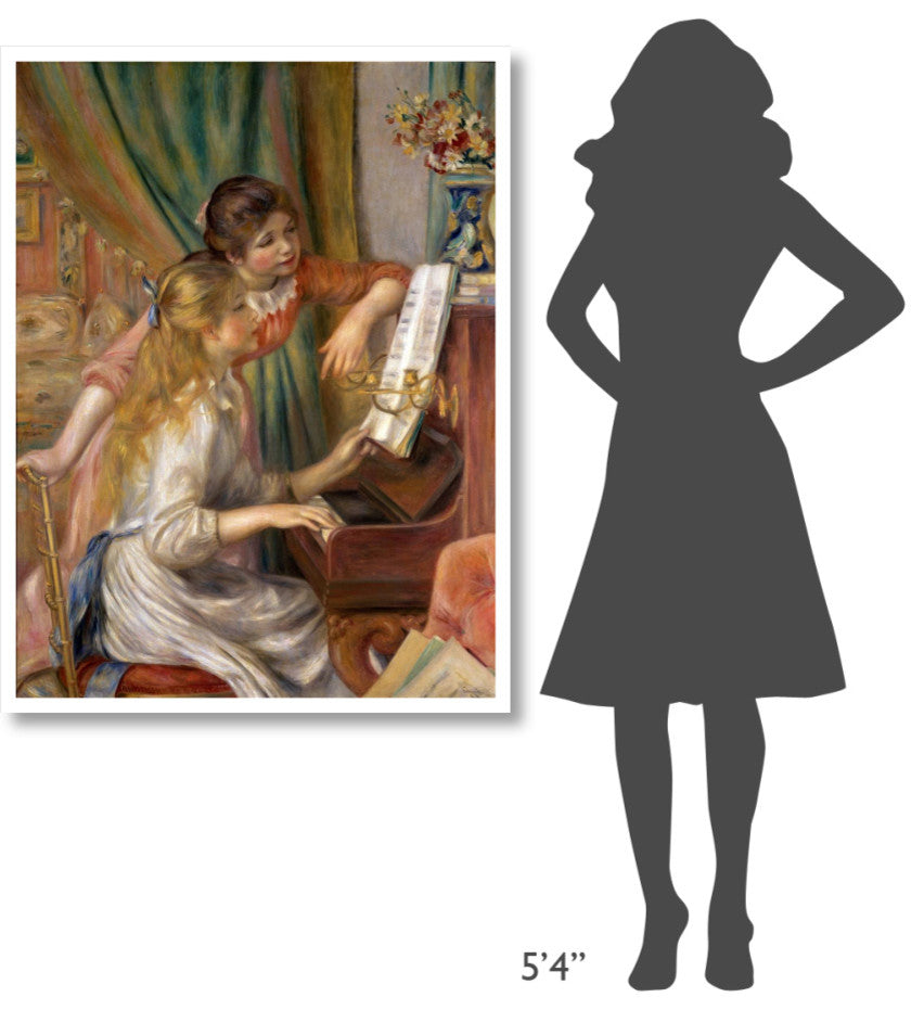 "Two Young Girls at the Piano" Print by Pierre-Auguste Renoir, 35"x46"