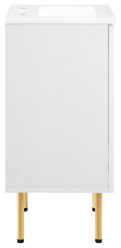 Chaucer 18" Bathroom Vanity - White White