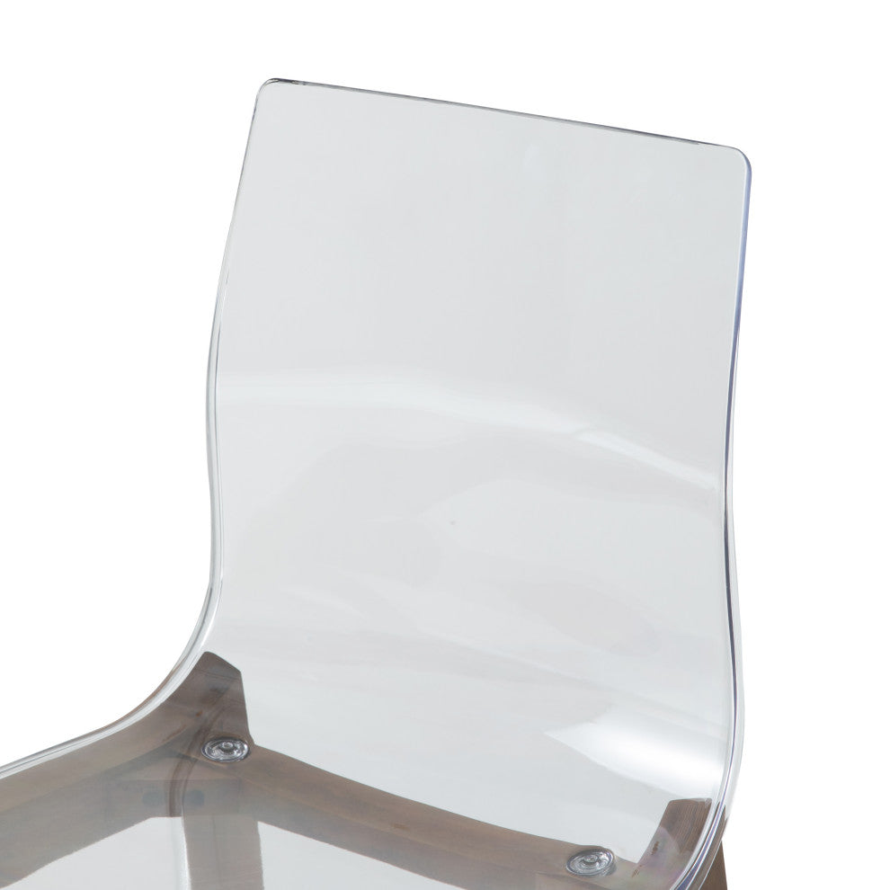 LeisureMod Marsden Modern Dining Side Chair With Beech Wood Legs, Walnut