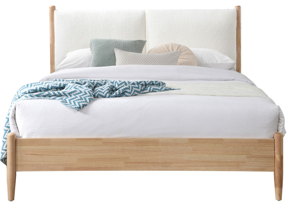 Arbor Upholstered Bed, Cream, Queen