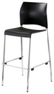 NPS Cafetorium Bar Stool, Plastic Seat, Black