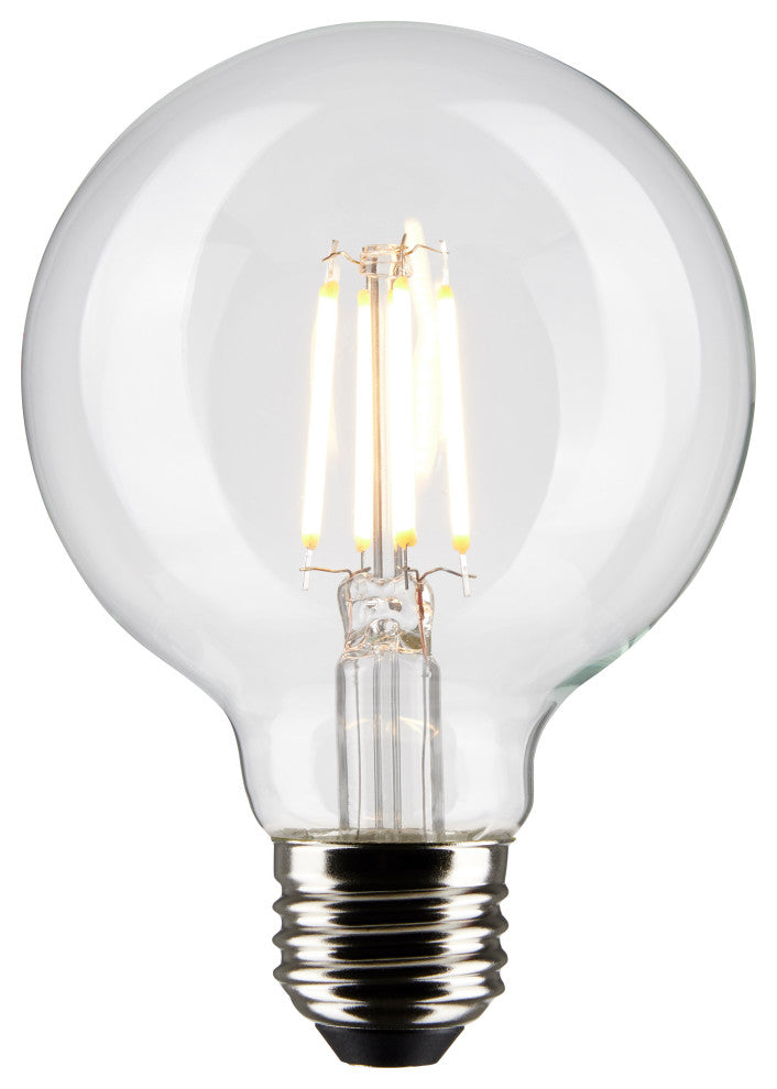 4.5W G25 LED, Clear, Medium Base, 90 CRI, 3000K, 120V