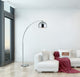 Alrigo 80" LED Arched Floor Lamp With Dimmer, Chrome