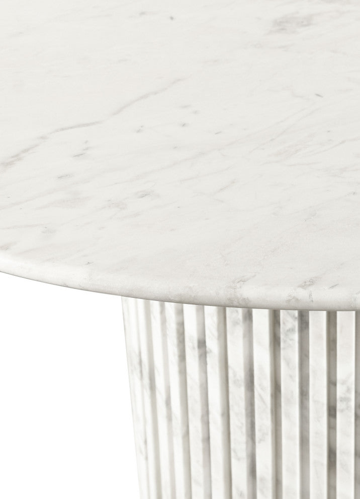 Genoa Marble Dining Table, White