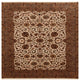 Agra Elaine Traditional Beige Floral Hand Knotted Rug 6'x9'