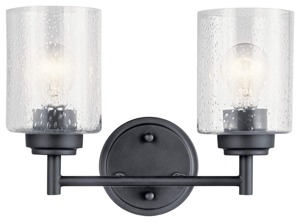 Kichler 45885 Winslow 2 Light 13"W Vanity Light - Black