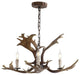 Eldora Adjustable Resin Antler 6-Light Chandelier, Width: 27"