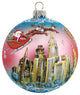 Hand Painted Scenic Glass Ornament Up And Away Ball