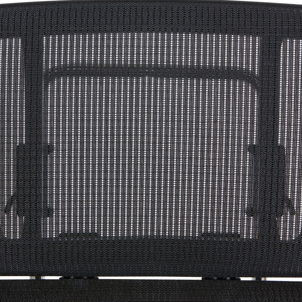 Vertical Black Mesh Back Chair, Gray Mesh