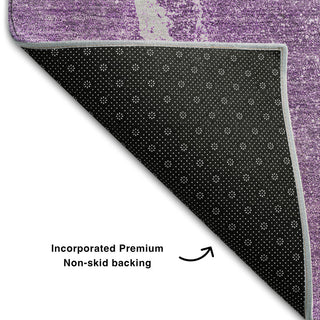 Premium Machine Washable Mayfield AMF524 Lilac 2'3" x 7'6" Runner Rug
