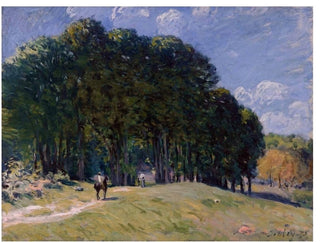 Alfred Sisley Rider at the Edge of the Forest Premium Canvas Print
