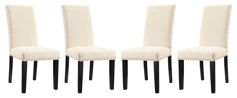 Parcel Dining Side Chair Fabric Set of 4, Beige