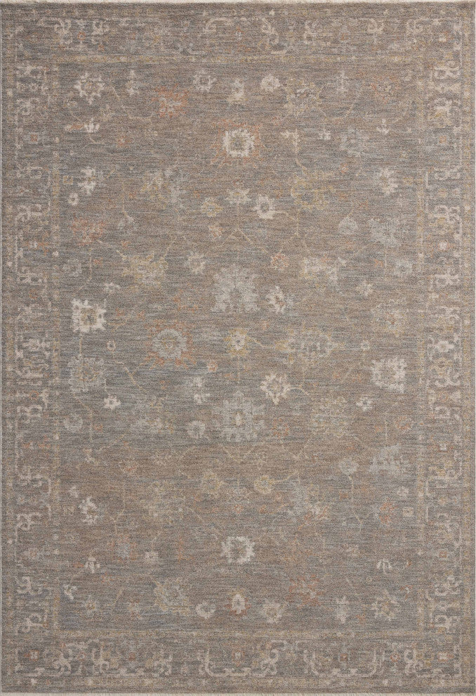 Chris Loves Julia x Loloi Louisa Stone / Multi 5''-3" x 5''-3" Round Area Rug