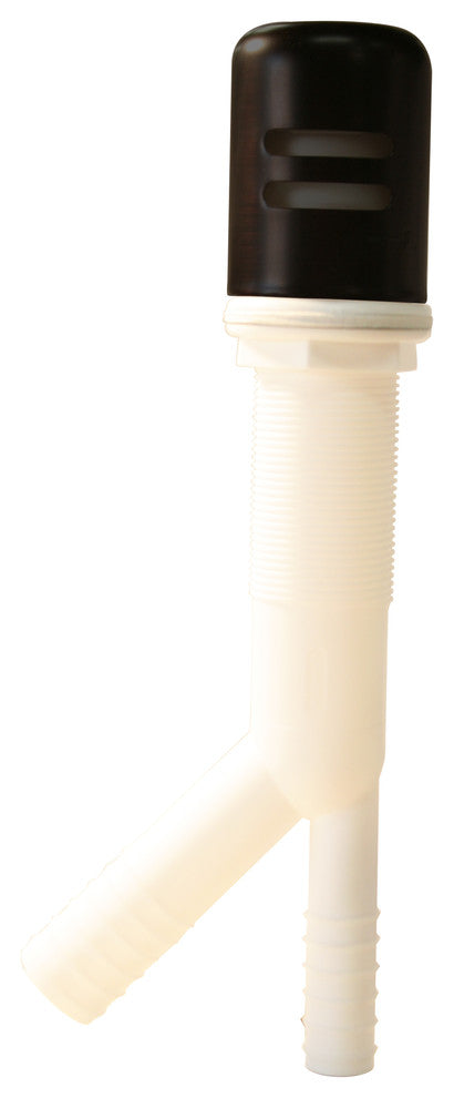 Air Gap Kit With Standard Brass Cap, Polished Brass, Matte Black