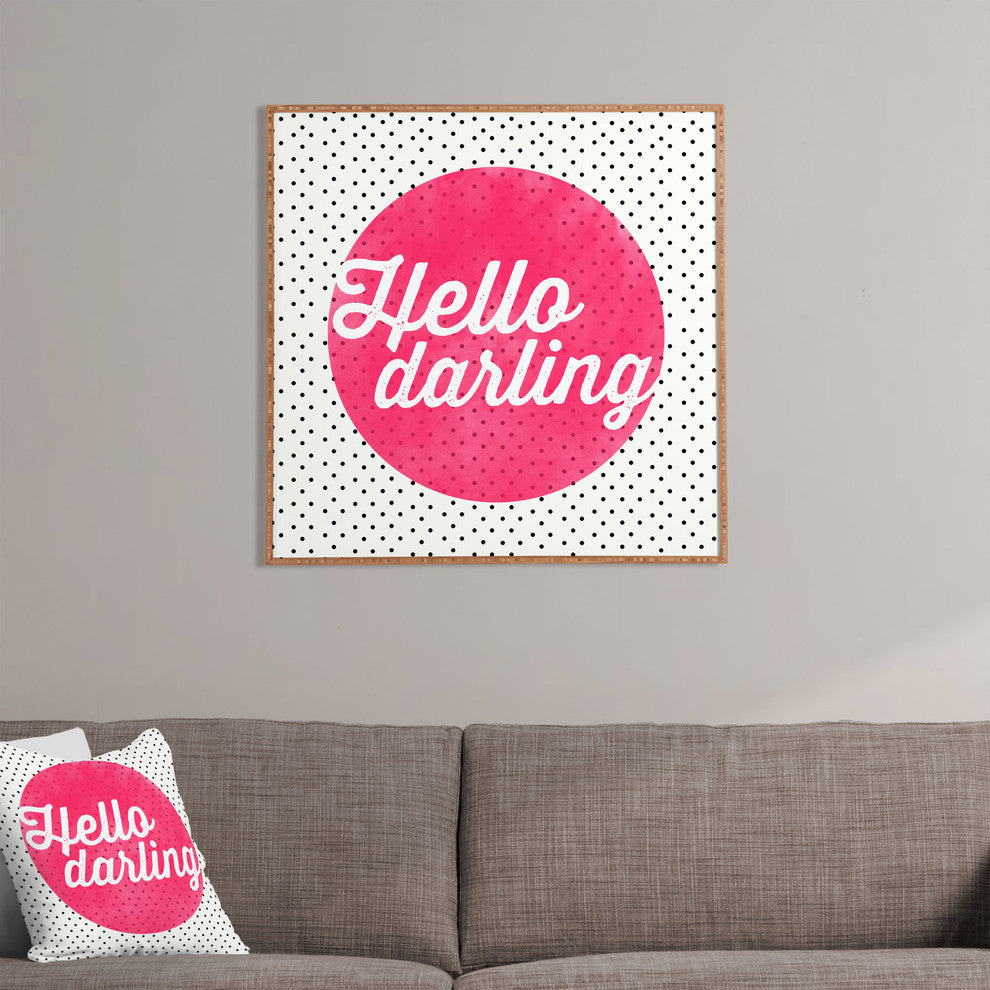 Deny Designs Allyson Johnson Hello Darling Dots Framed Wall Art