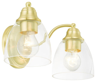 Satin Brass Transitional, Colonial, Vanity Sconce