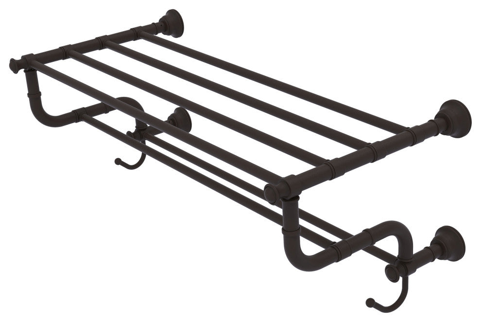 Carolina 24" Towel Shelf with Double Towel Bar, Oil Rubbed Bronze
