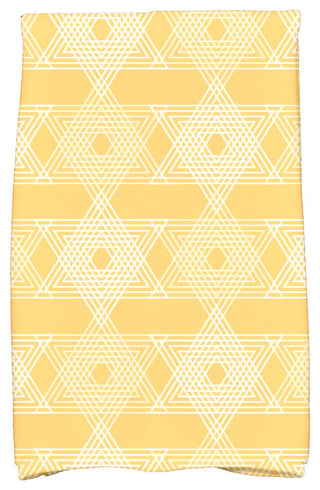 Star Light Holiday Geometric Print Kitchen Towel, Yellow