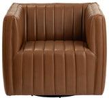 Brown Upholstered Accent Chair
