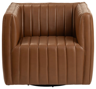 Brown Upholstered Accent Chair