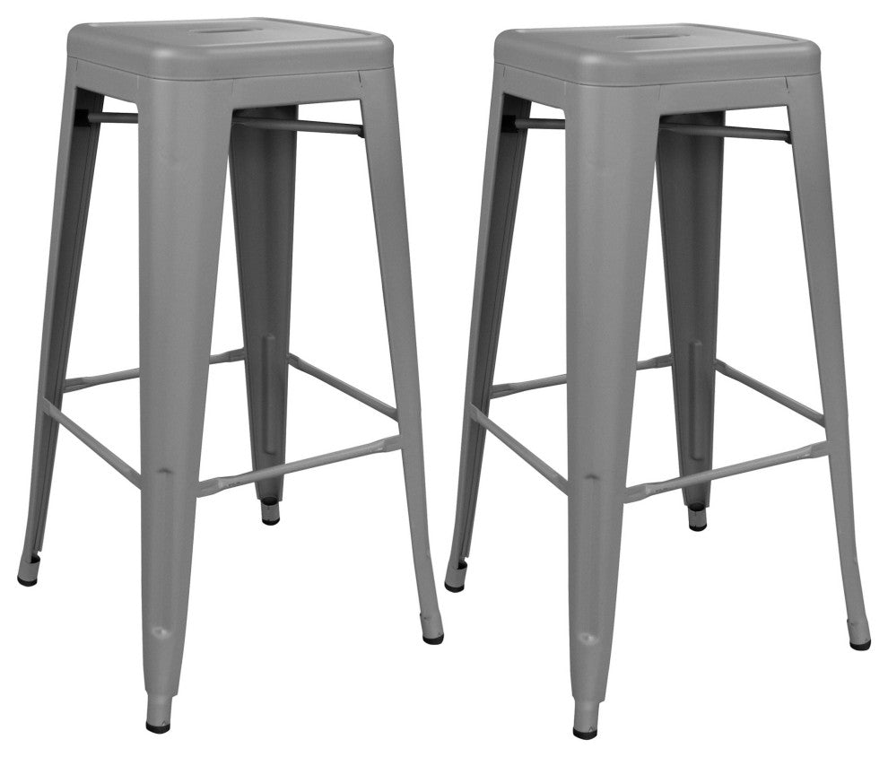 Amerihome Indoor/Outdoor 30" Metal Bar Stools, Set of 2