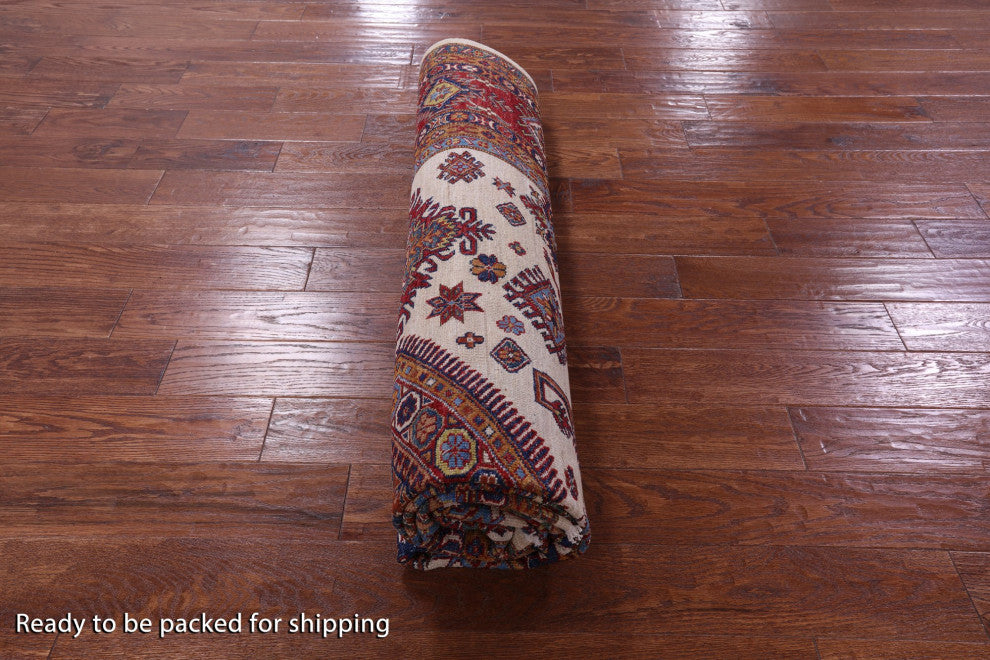 Geometric Super Kazak Handmade Rug 7' 10" X 9' 11" Q11224