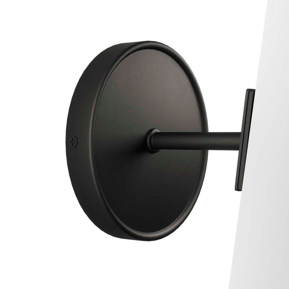 Sconce Wall Lamp Light Fixture, White Black, Glass