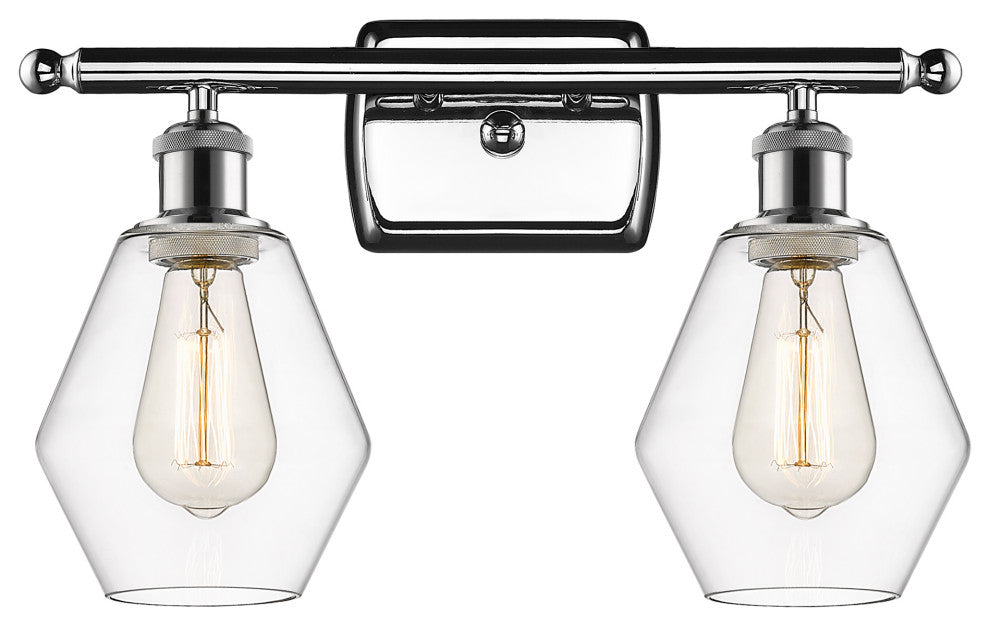 Innovations 516-2W-PC-G652-6 2-Light Bath Vanity Light, Polished Chrome