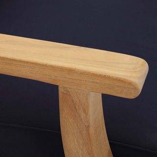 Natural Navy Marina Outdoor Patio Teak Armchair