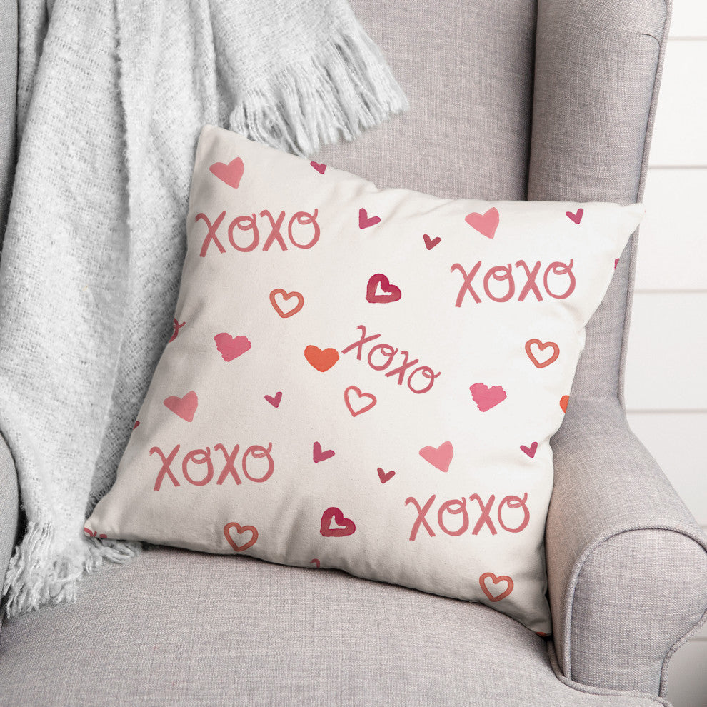 XOXO Pattern 18"x18" Spun Poly Pillow