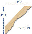 Montgomery Carved Crown Molding, Maple Wood