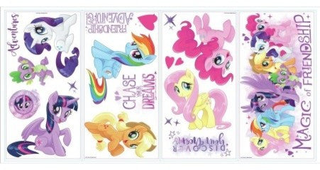 My Little Pony The Movie Peel and Stick Wall Decals With Glitter, 18-Piece