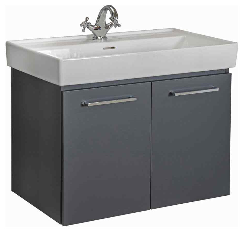 Vita Collection Gray Bathroom Vanity With Sink, Mirror, Countertop, 40