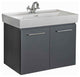 Vita Collection Gray Bathroom Vanity With Sink, Mirror, Countertop, 40