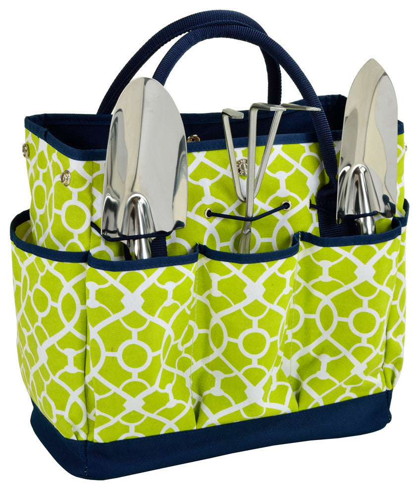 Gardening Tote With Tools, Trellis Green