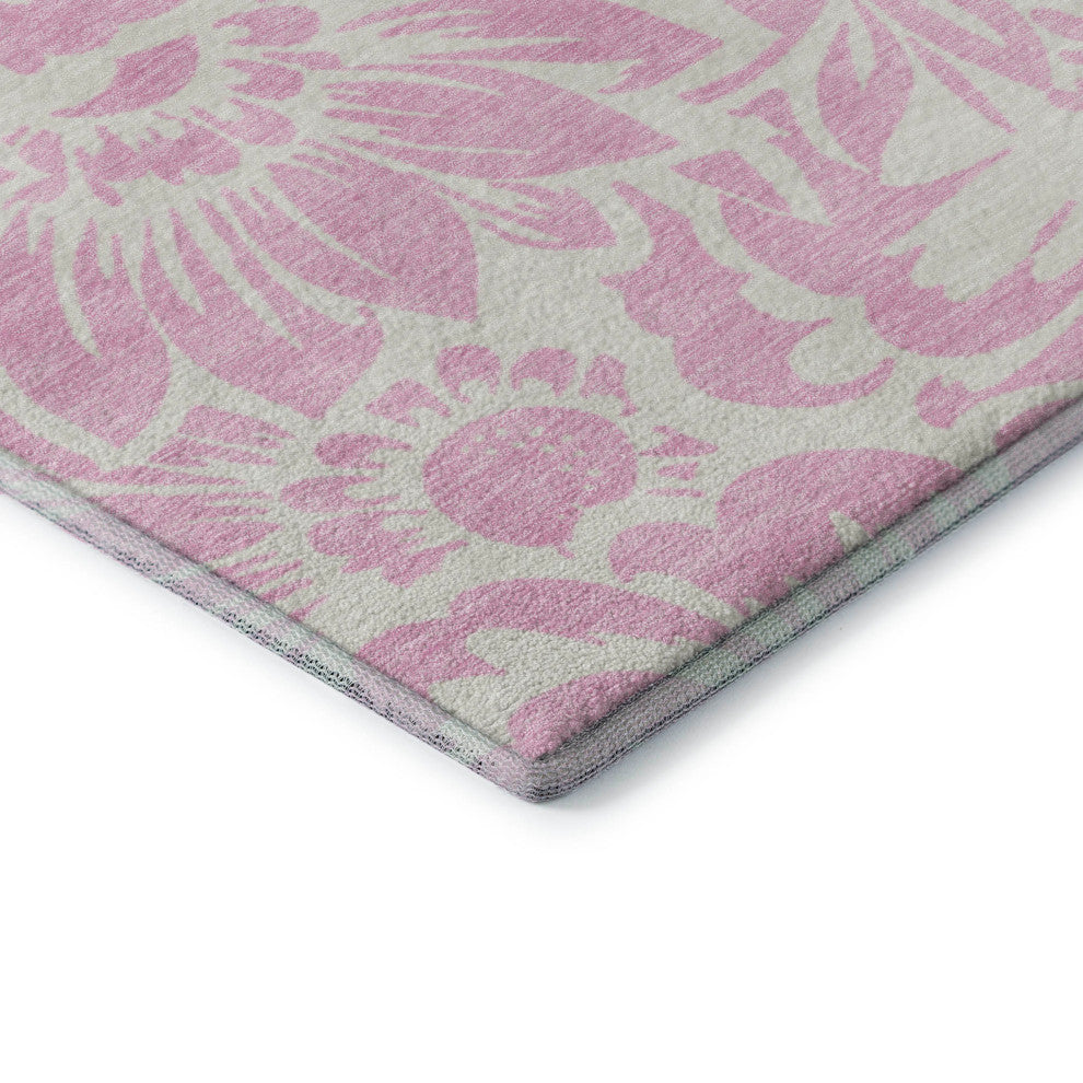 Premium Machine Washable Mayfield AMF551 Pink 9' x 12' Rug