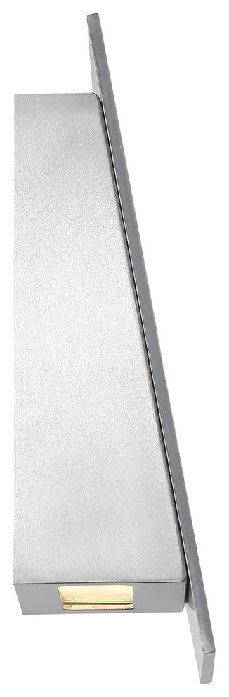 Slant 11" LED Indoor & Outdoor Wall Light 3000K, Brushed Aluminum