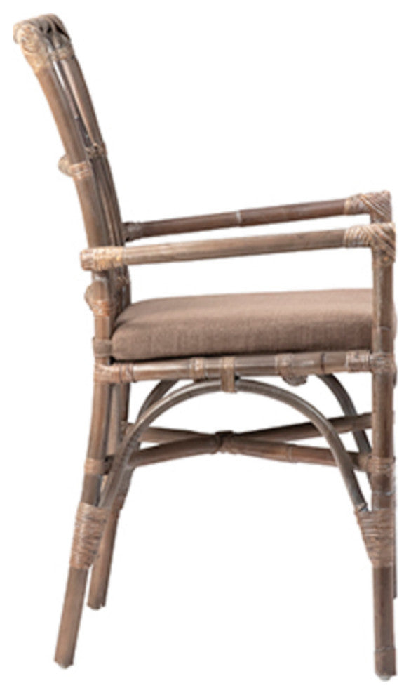 Bamboo and Rattan Dining Chair