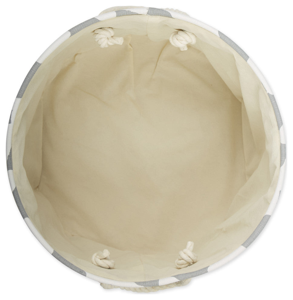Polyester Pet Bin Cats Meow Gray Round Medium 12x15x15