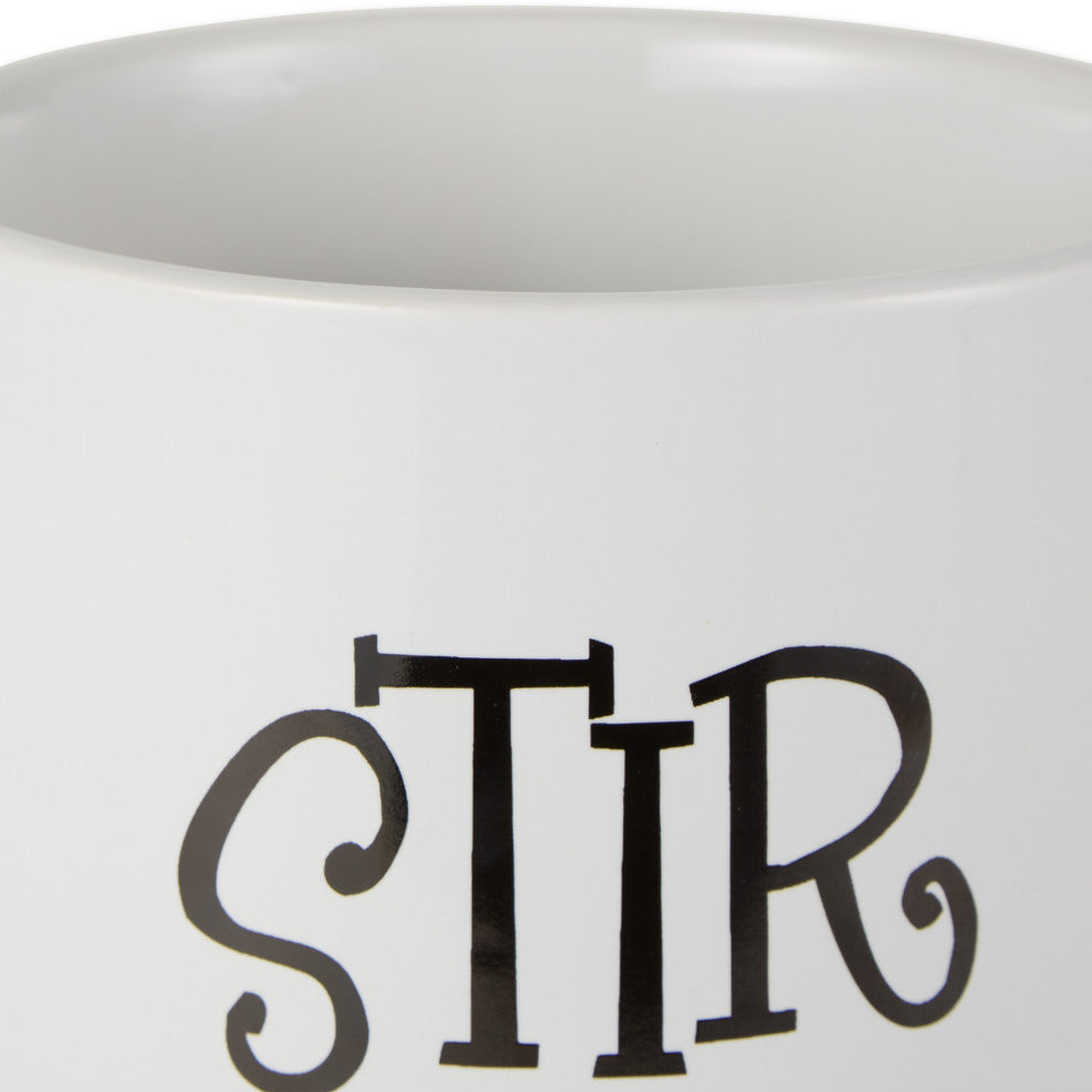 DII White Stir It Up Ceramic Utensil Holder