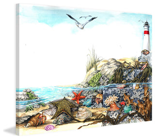 "Undersea Life" Painting Print on Wrapped Canvas
