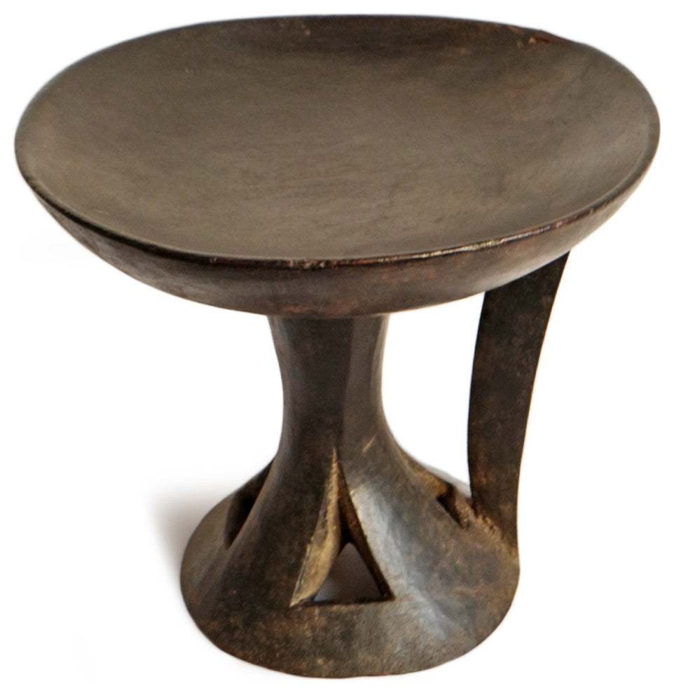 Consigned Naga Serving Bowl Stool
