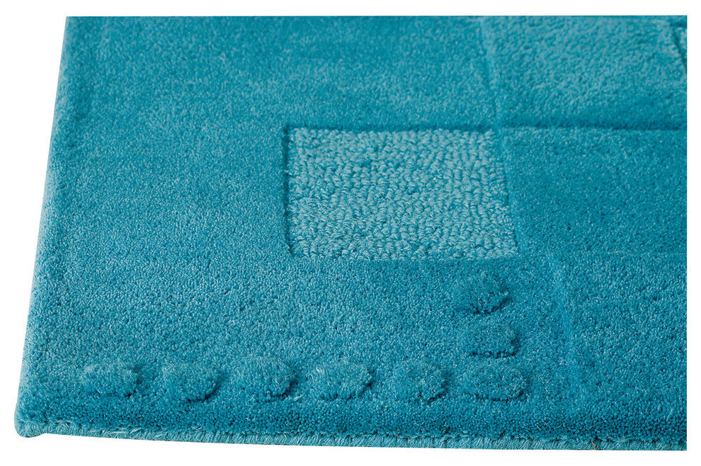 Hand Tufted Turquoise Wool Area Rug, 8'3"x11'6"