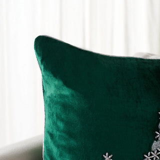 Safavieh Winter Tree Pillow Green 18" X 18"
