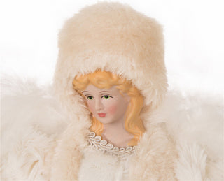 12"H Faux Fur Angel Tree Top